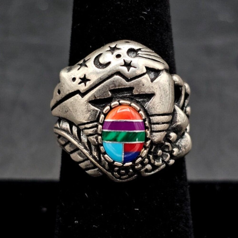 Vintage Shube Dakota West Sterling Bear Ring, size 7